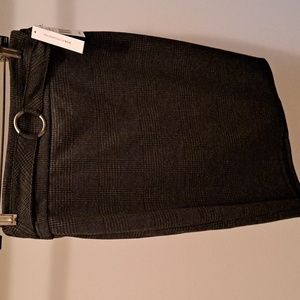 Black and gray.plaid stretchy skirt size large